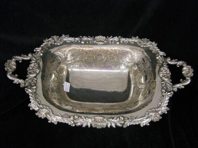 Appraisal: Early Sheffield Silver on Copper Basket ornate applied trim engraved