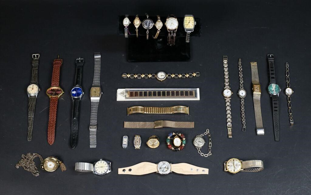 Appraisal: Lot of watches including Ingersoll Timex Bulova Alto Gruen Guess