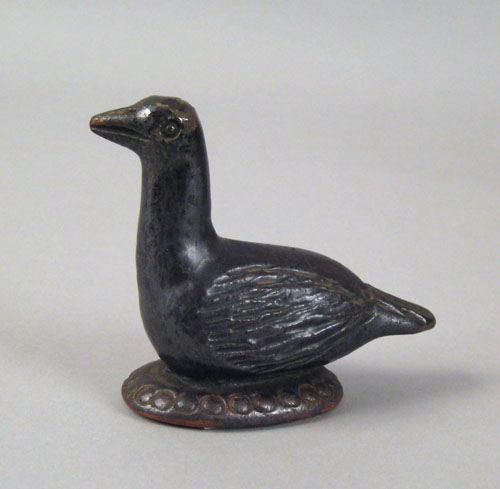 Appraisal: Pennsylvania redware duck rattle th c h