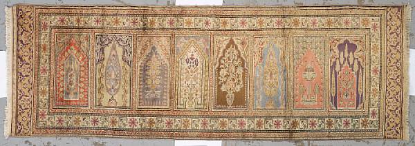 Appraisal: A Turkish silk carpet Anatolia circa size approximately ft in