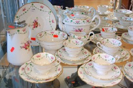 Appraisal: LARGE SHELLEY FLORAL TEA SERVICE