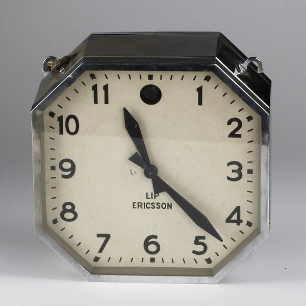 Appraisal: LIP ERICSSON French Art Deco double sided electric wall clock