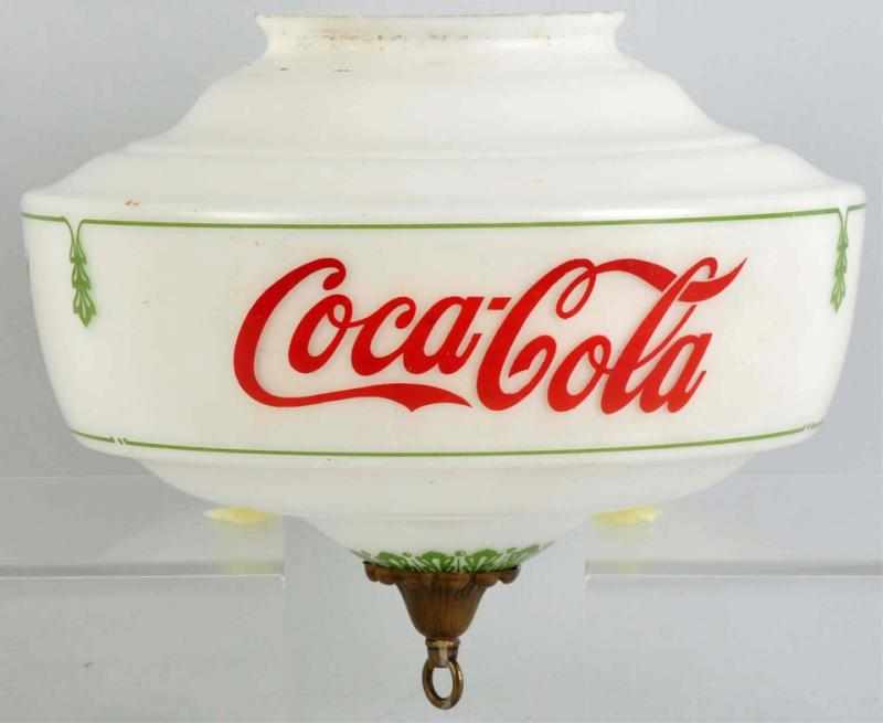 Appraisal: Coca-Cola Milk Glass Shade s Displays very well with strong