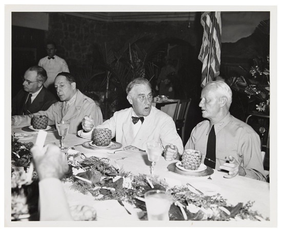 Appraisal: ROOSEVELT FRANKLIN D Group of photographs of Roosevelt during wartime