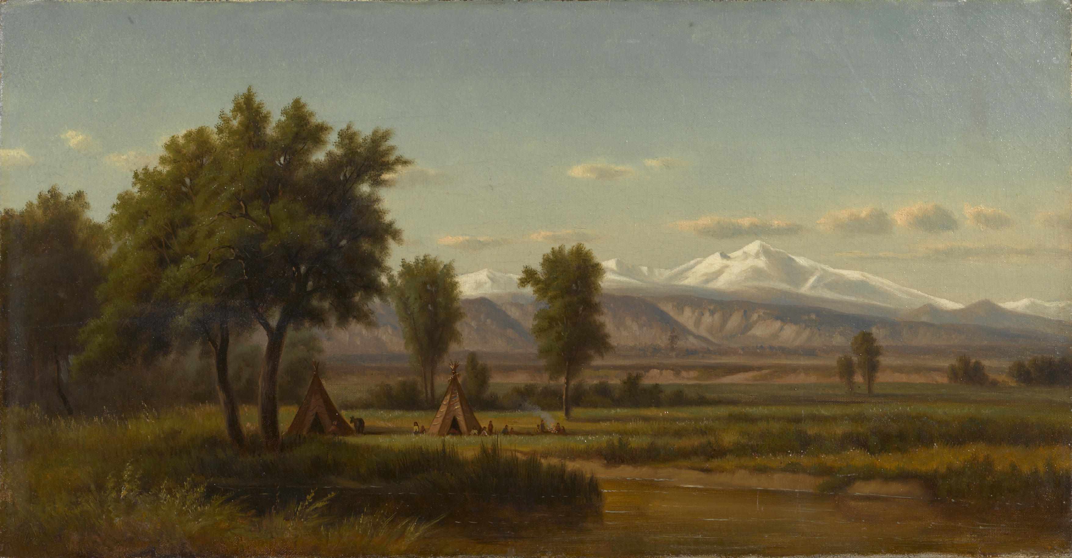 Appraisal: After Worthington Whittredge Indian encampment on the Platte River Colorado