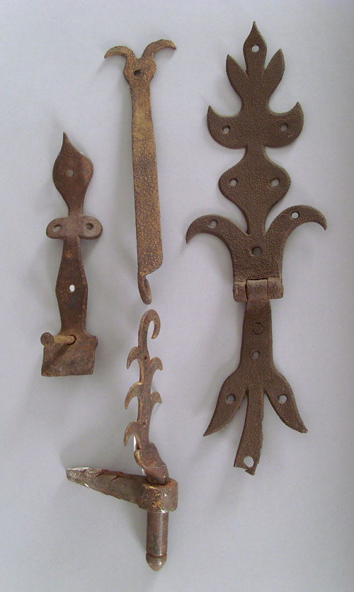 Appraisal: Elaborate Pennsylvania wrought iron hasp late th c l together