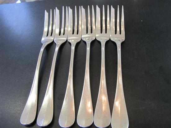 Appraisal: ONE BAG OF SIX CHRISTOFLE FISH FORKS