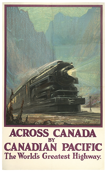 Appraisal: ALFRED CROCKER LEIGHTON - ACROSS CANADA BY CANADIAN PACIFIC Circa