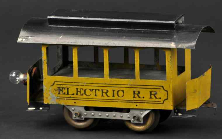 Appraisal: HOWARD ELECTRIC TROLLEY POWER CAR Yellow body reads ''ELECTRIC R