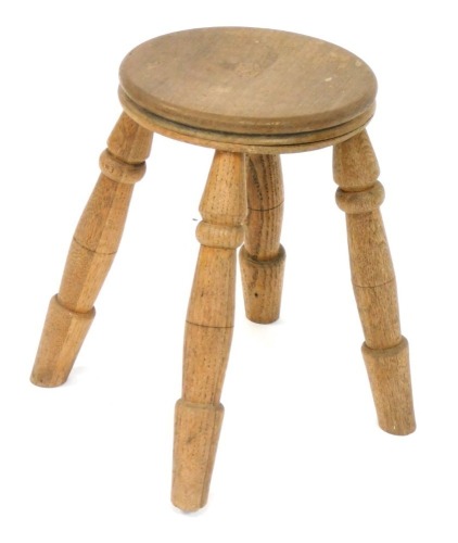 Appraisal: A late th early thC elm milking stool cm high