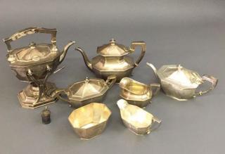 Appraisal: Sterling Silver Tea Service Sterling silver tea service by Bailey