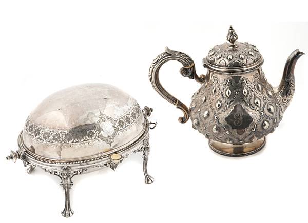 Appraisal: A group of Victorian silver plate table articles Comprising set