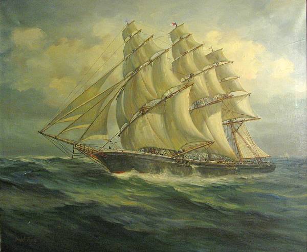 Appraisal: Wendell M Rogers American - The clipper 'Flying Cloud' at