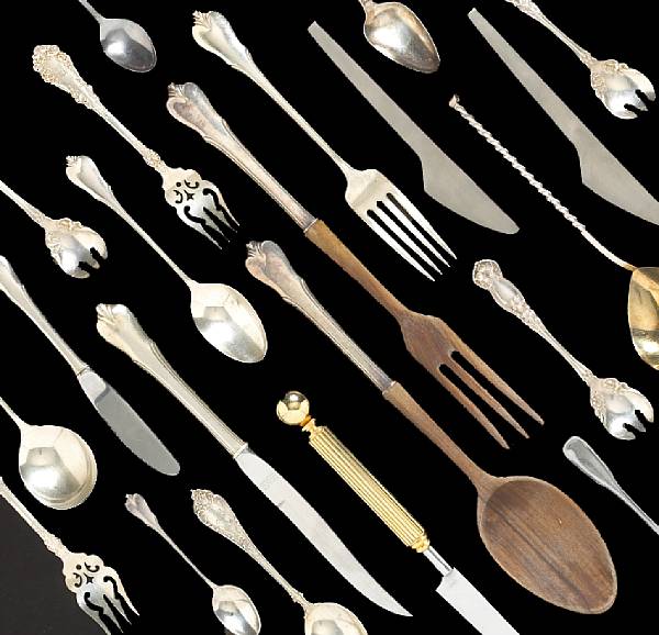 Appraisal: A sterling flatware set with wooden caseWallace Silversmiths Wallingford CTGrand