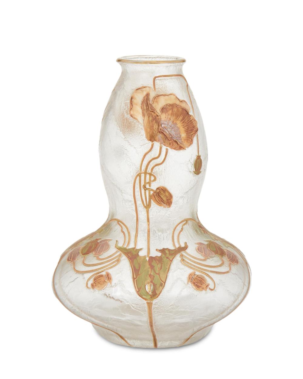 Appraisal: An Art Nouveau Mont Joye art glass vase Late th