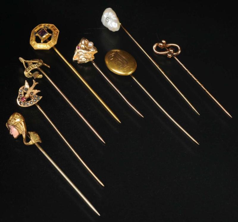 Appraisal: Lot of Antique Jewelry Stick Pins Description Includes one bird