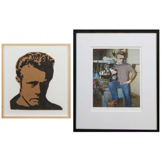 Appraisal: Dan Tague James Dean and Marcel th c photographic print