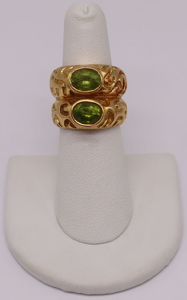 Appraisal: JEWELRY kt Gold and Colored Gem Cocktail Ring kt yellow