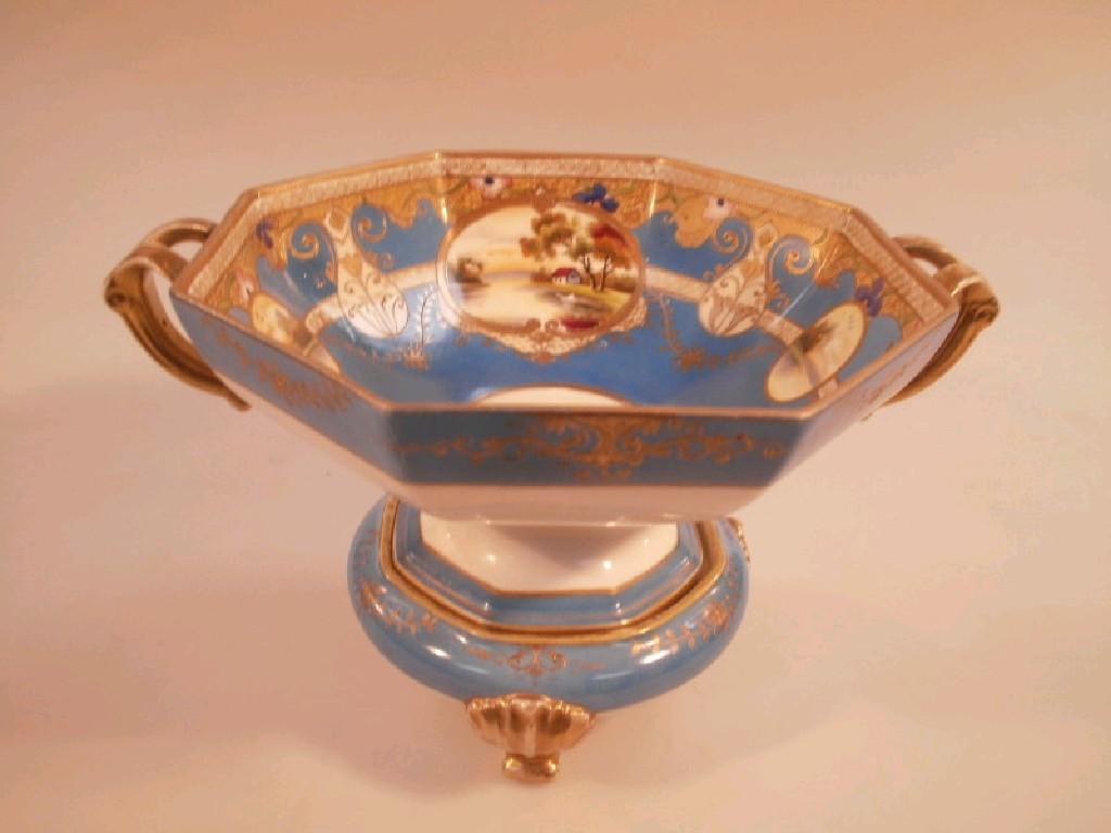 Appraisal: A Noritake porcelain table centre of octagonal shape design with