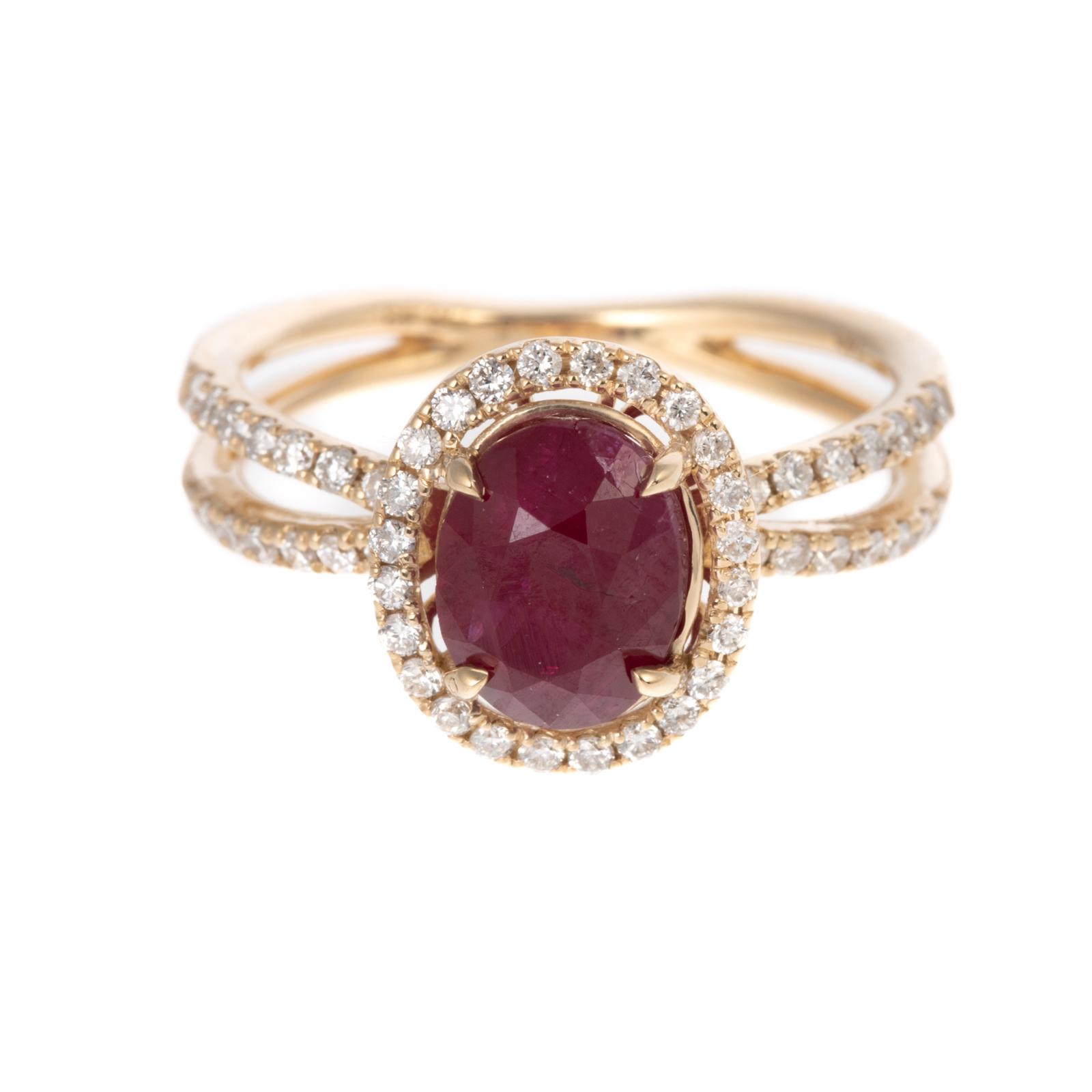 Appraisal: A GIA UNHEATED BURMESE CT RUBY RING IN K K