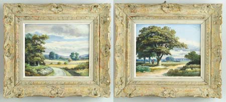 Appraisal: ALEX LEFORT French th Century TWO NORMANDY VIEWS Normandy Tree