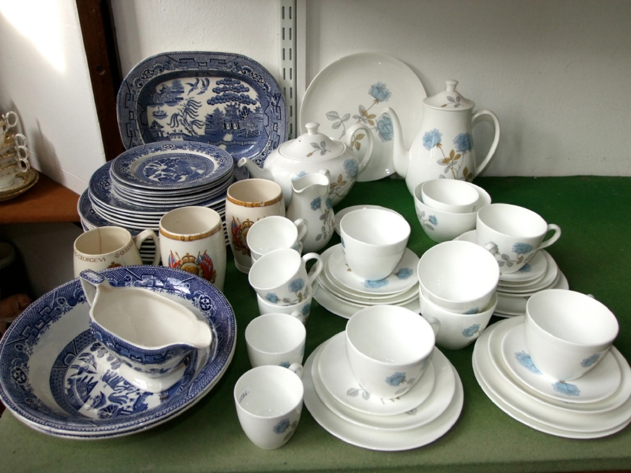 Appraisal: A quantity of Wedgwood Ice Rose pattern wares comprising teapot