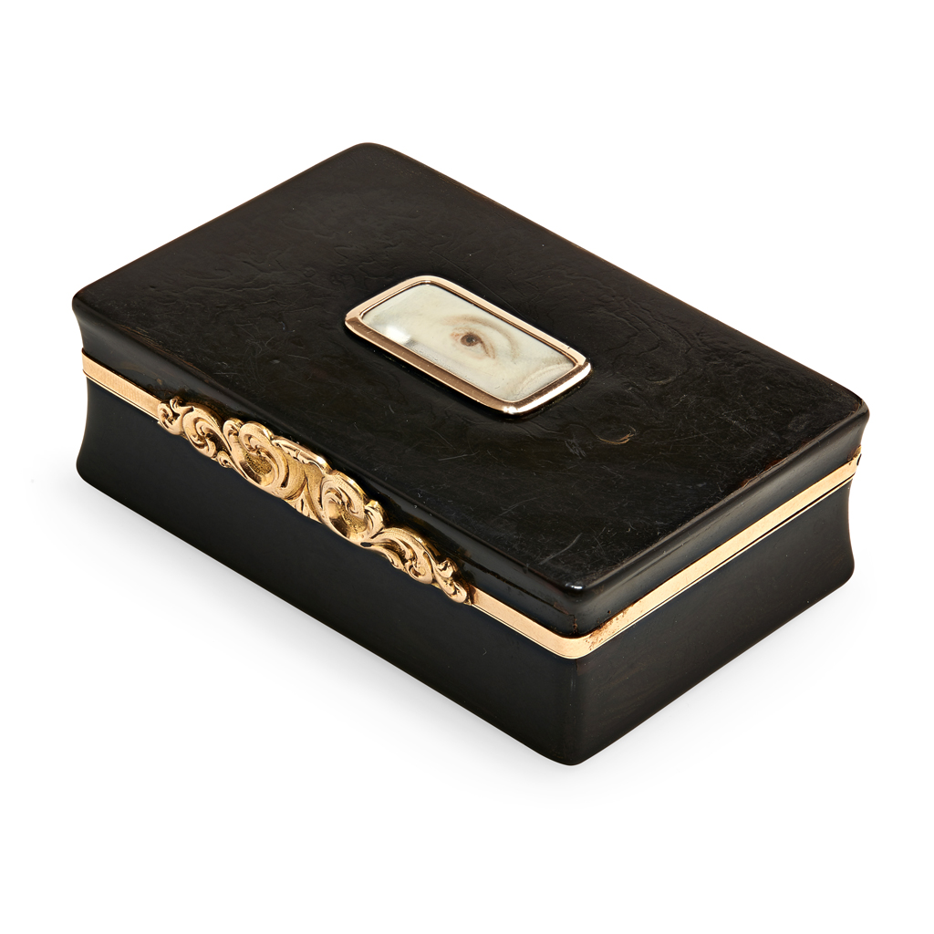 Appraisal: A mid- th century tortoiseshell box of rectangular outline the