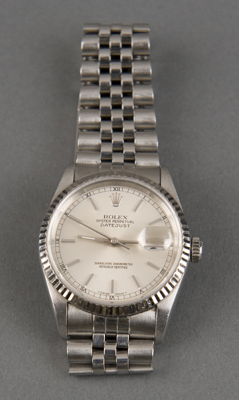 Appraisal: Mens oyster perpetual date just Rolex watch c Stainless steel