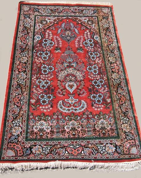 Appraisal: HAND TIED KASHMIR RUG Approx ' '' x ' ''