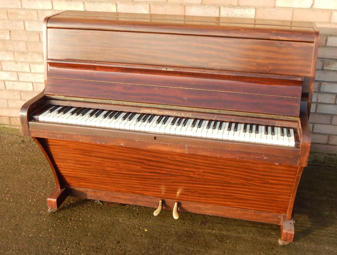 Appraisal: A mahogany cased piano by John Broadwood and Sons cm