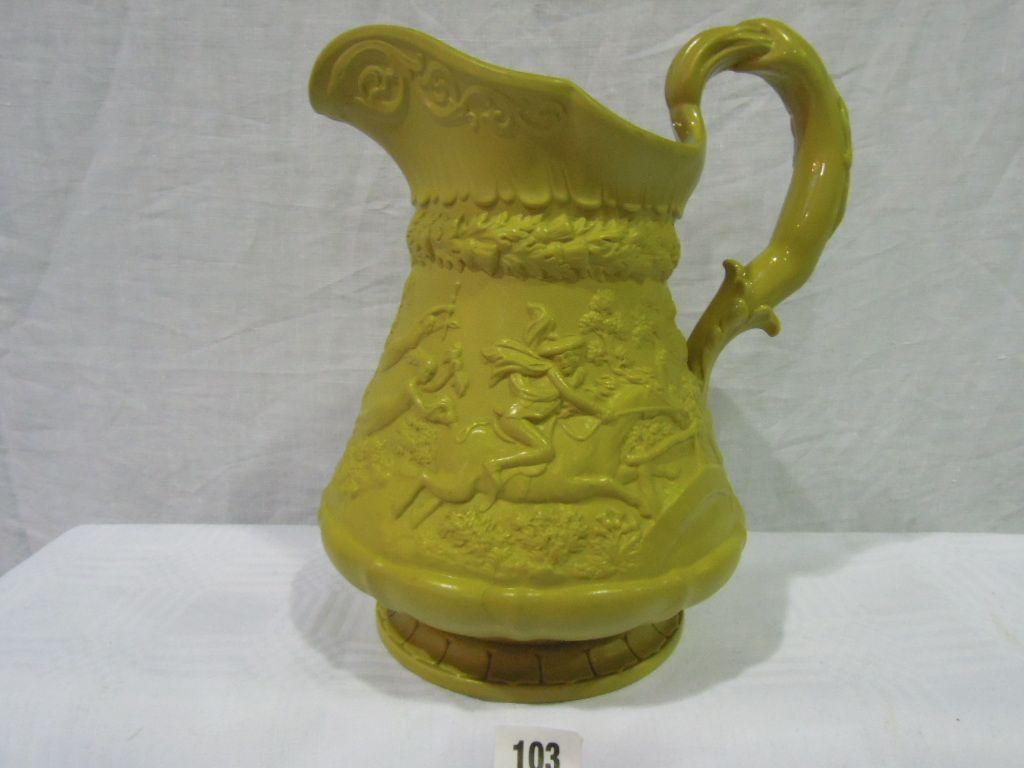 Appraisal: A Victorian Ridgeway jug with relief moulded in the Tam