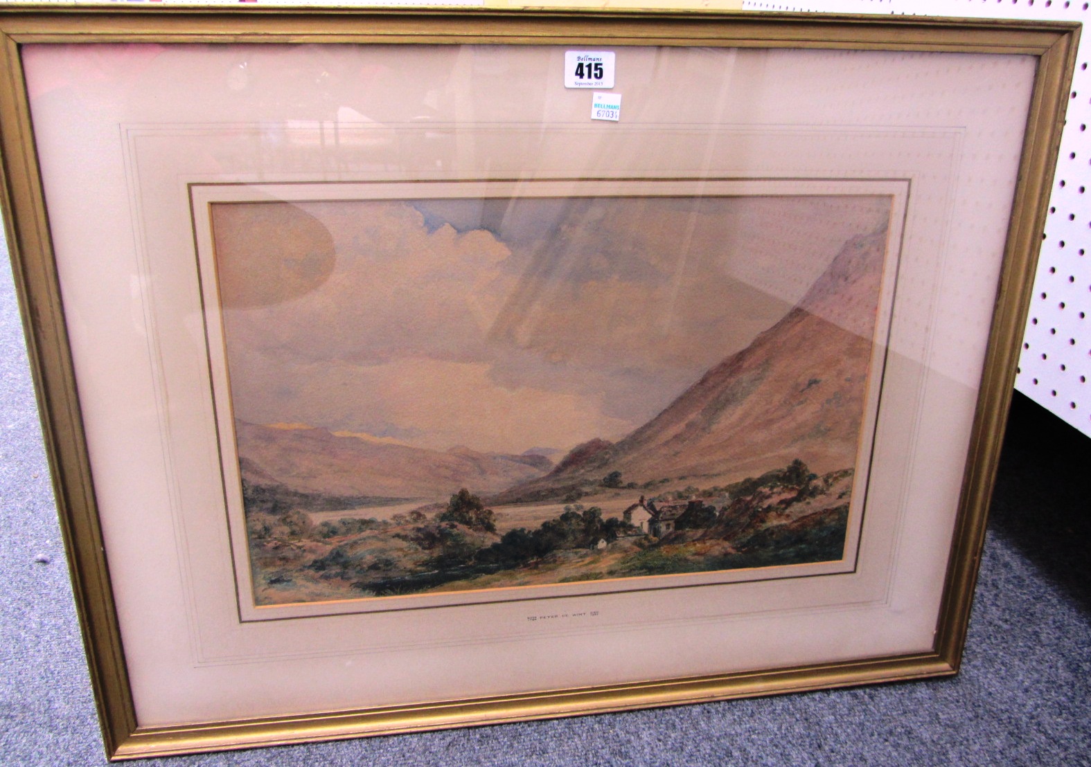 Appraisal: Peter de Wint - Head of Ullswater Cumbria watercolour cm