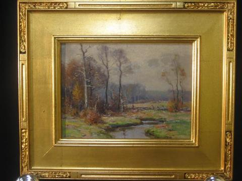 Appraisal: FRANK BARNEY AMERICAN - EDGE OF THE MEADOW Oil on