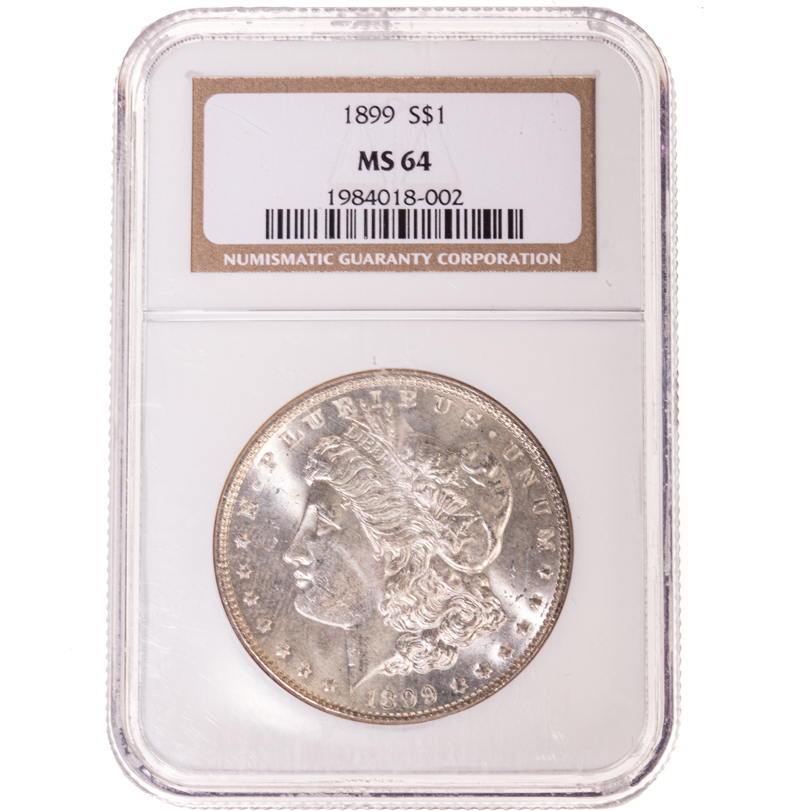 Appraisal: MORGAN DOLLAR PCGS MS- BETTER DATE Full luster on this