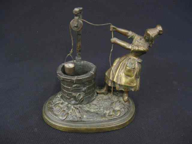 Appraisal: Bronze Figurine of Girl at the Well th century ''