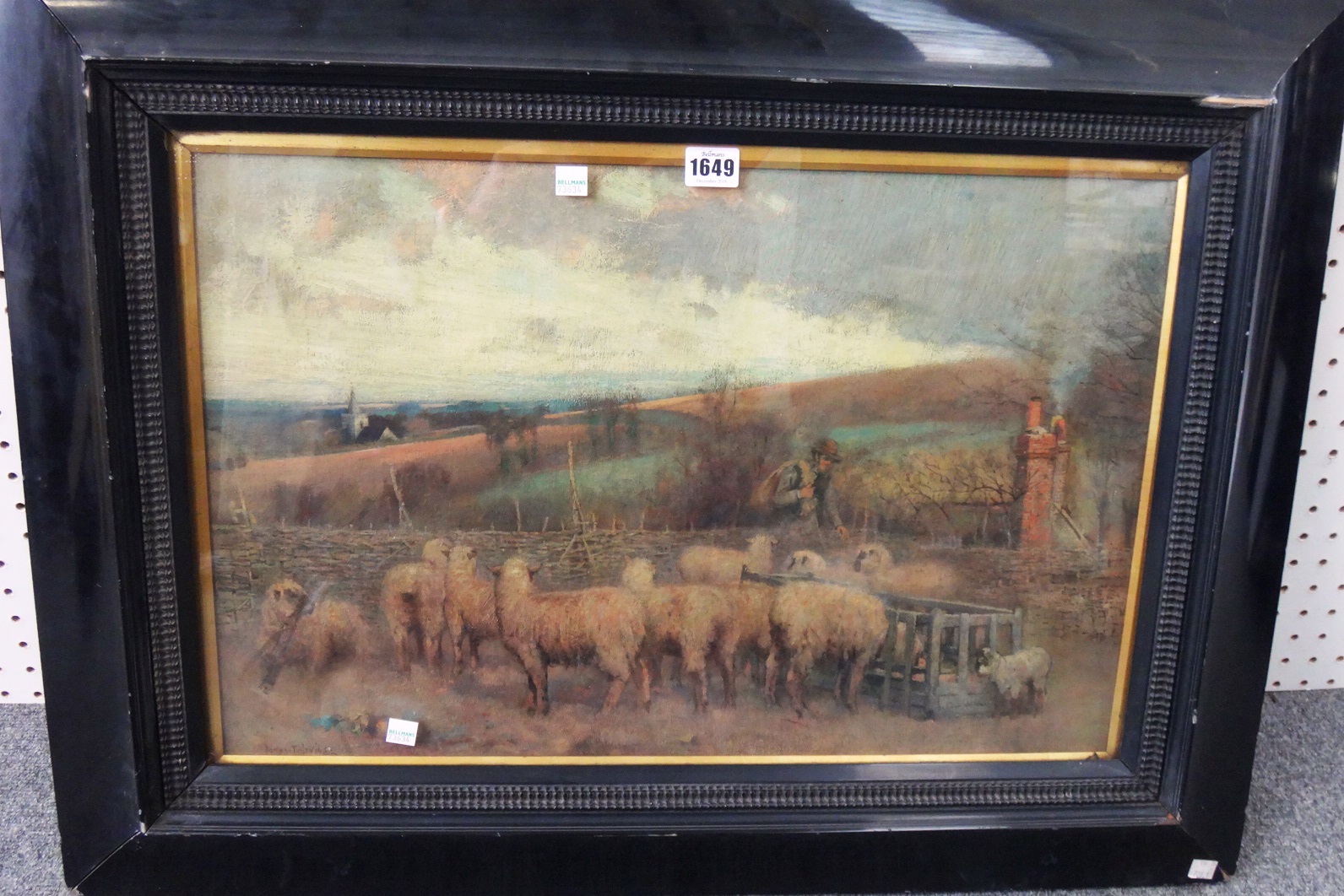 Appraisal: James Thwaite Irving fl - The Sheep Pen oil on