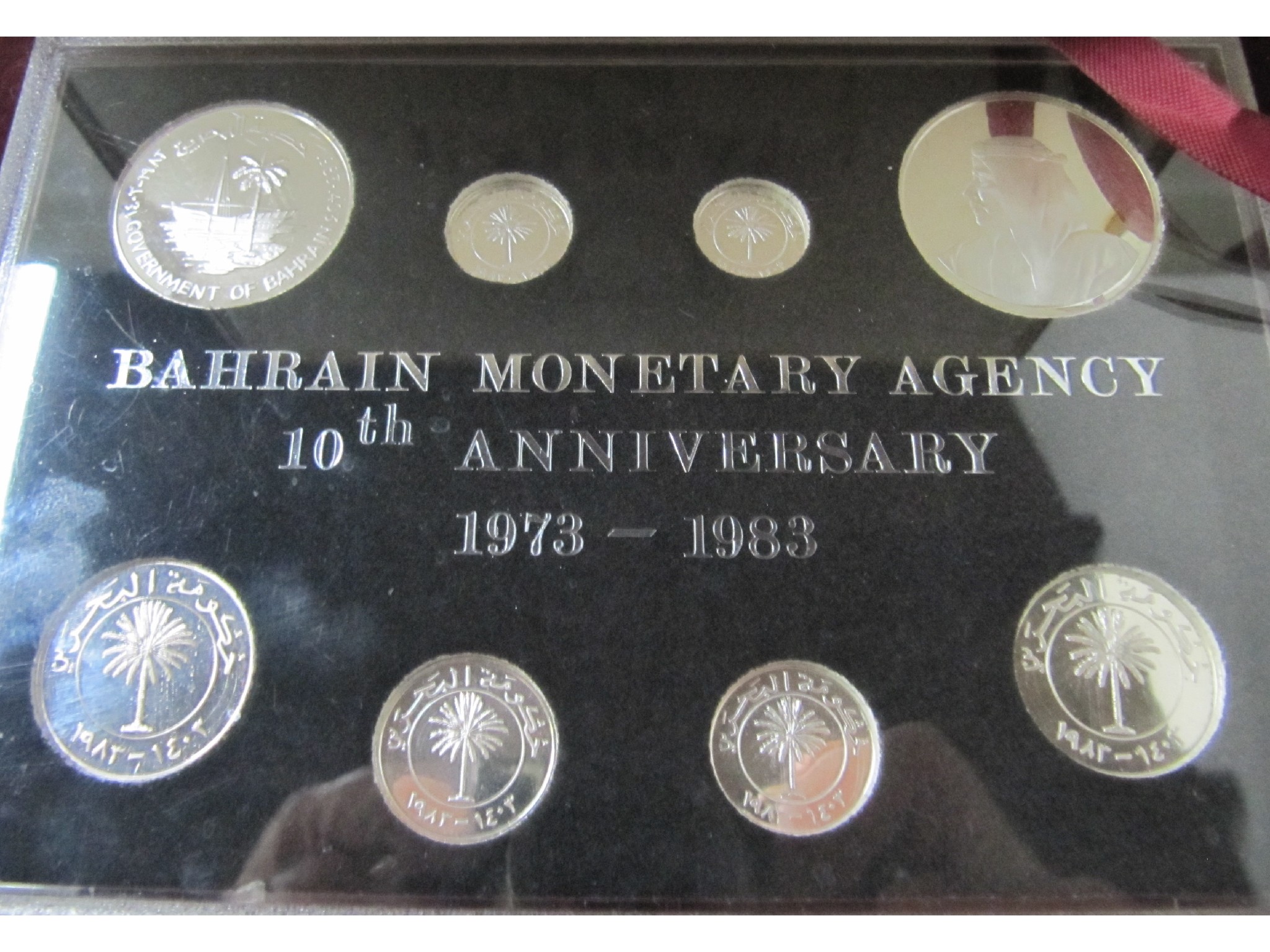 Appraisal: A Bahrain cased set of silver proof coins