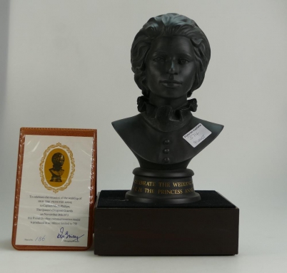 Appraisal: Royal Doulton black basalt commemorative bust of HRH The Princess