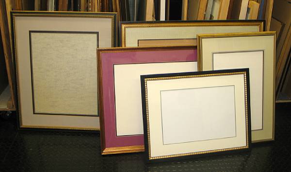 Appraisal: An Assembled Group of Frames gilt and painted frames various