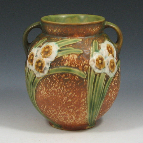 Appraisal: Roseville Jonquil - Two Handled Vase Roseville Jonquil - two