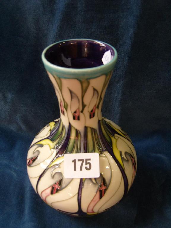 Appraisal: A Moorcroft vase of globular body and drawn neck in