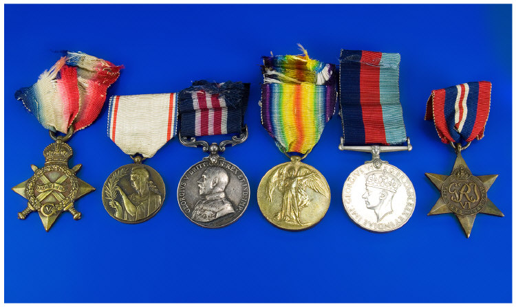 Appraisal: Collection Of Military Medals Comprising - Star And The Victory