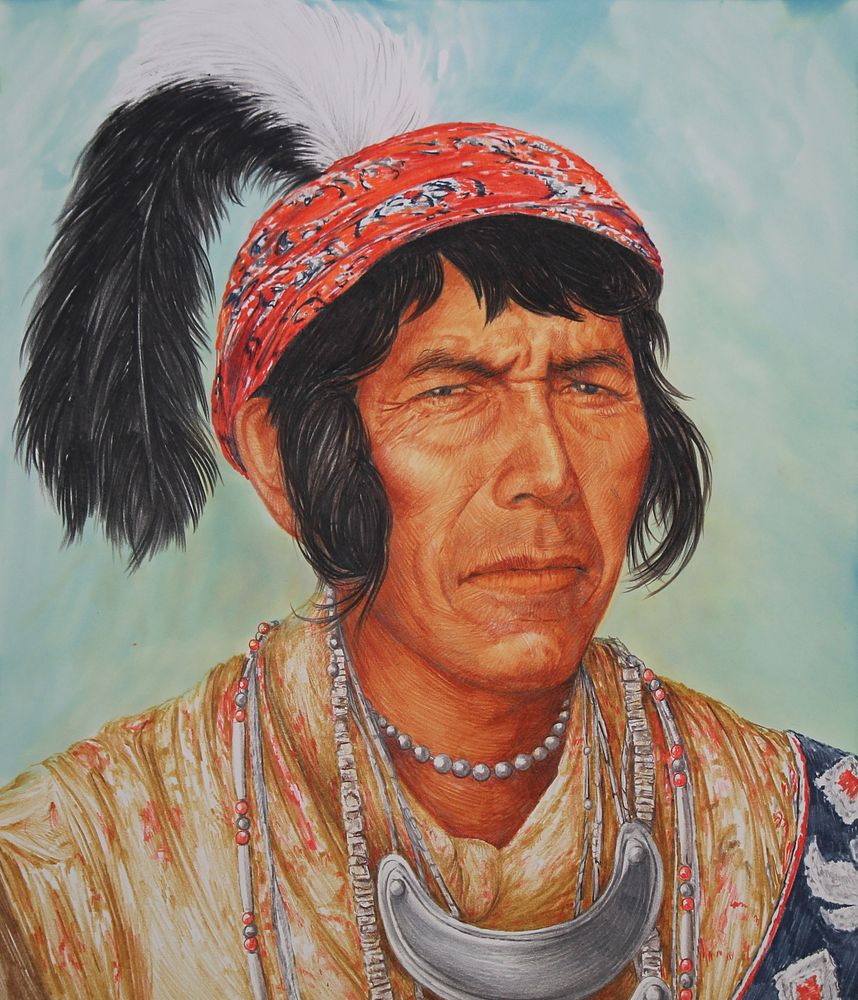 Appraisal: Paul Chris Calle Seminole Indian Portrait Paul Calle American -