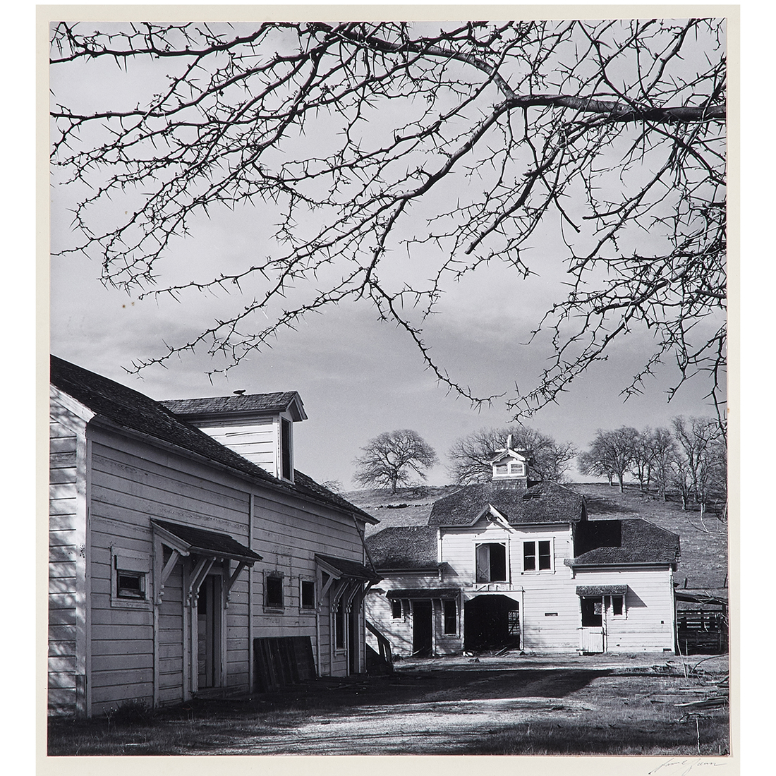 Appraisal: PHOTOGRAPH ANSEL ADAMS Ansel Adams American - Abandoned Farmhouse Sunset