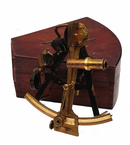 Appraisal: A LATE TH CENTURY WHYTE OF GLASGOW BRASS SEXTANT standing