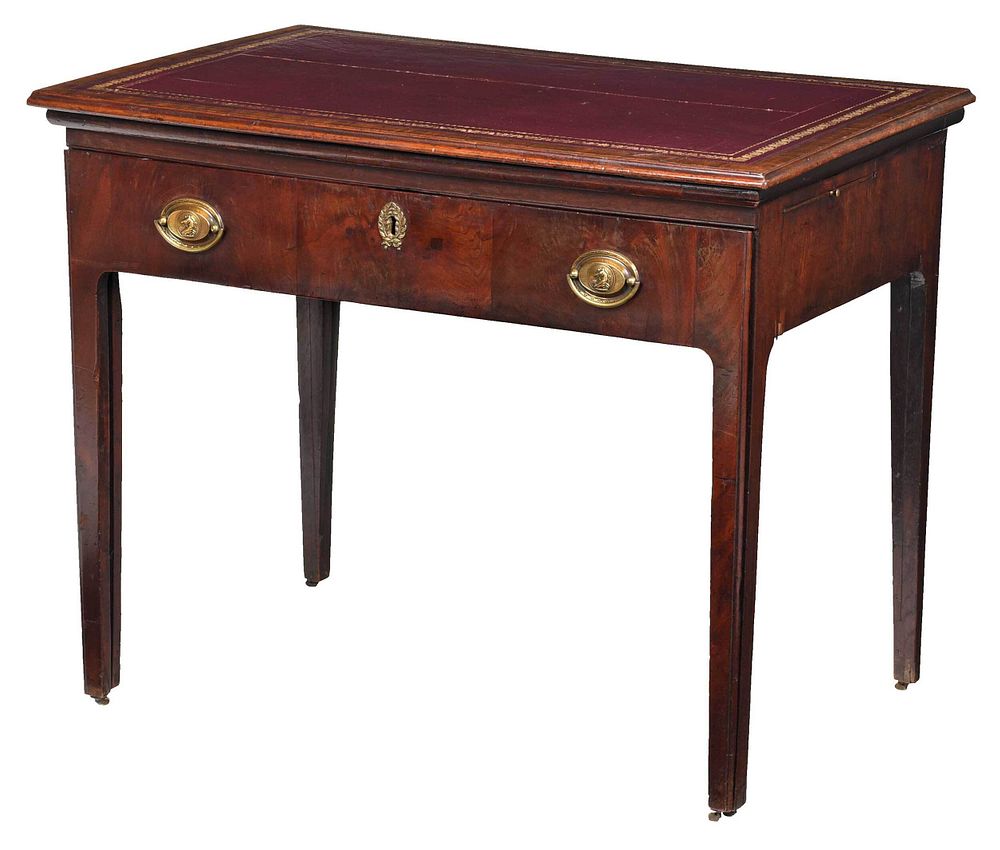 Appraisal: George III Figured Mahogany Architect's Desk British th century with