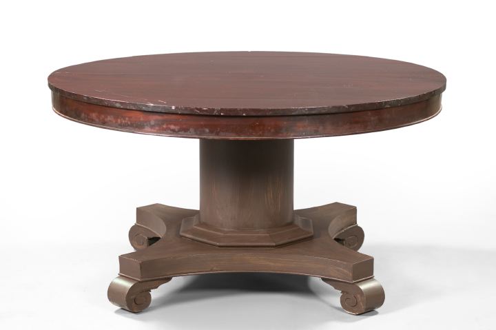 Appraisal: American Late Classical Revival Mahogany Dining Table ca the circular