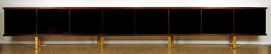 Appraisal: LARGE RARE ROSEWOOD EBONIZED SIDEBOARD C A large and rare