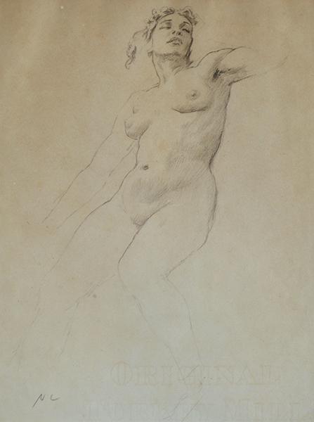 Appraisal: NORMAN LINDSAY - Alyssa circa pencil on paper x cm