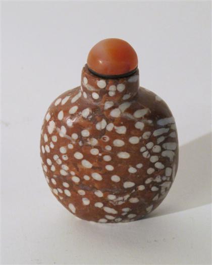 Appraisal: Large Chinese stone snuff bottlelate Qing dynasty